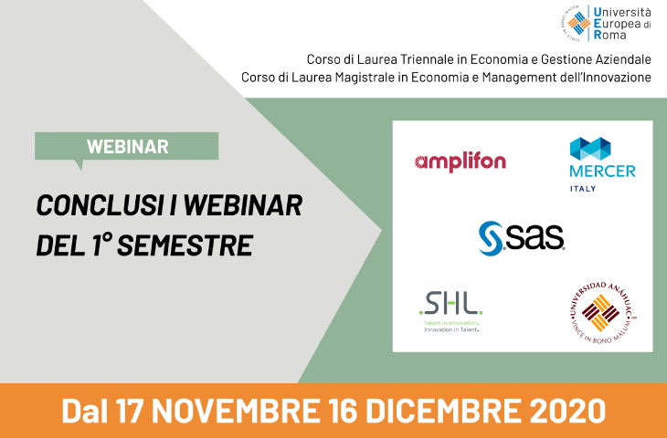 Conclusi Webinar del 1° Semestre