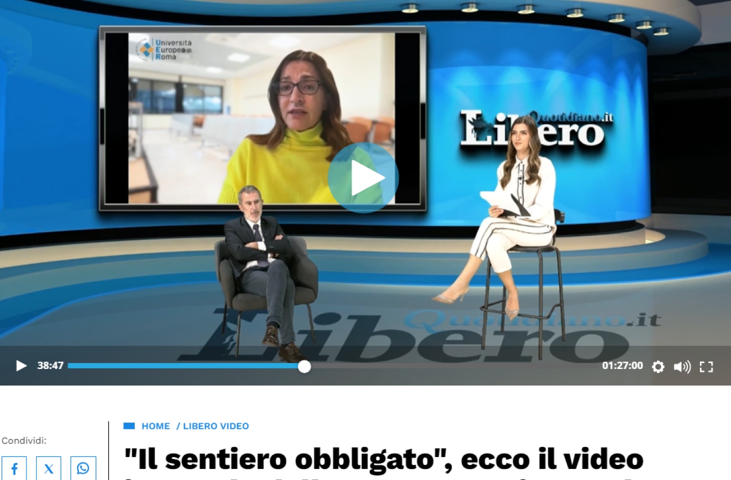 La prof.ssa Silvia Profili all’evento di “Libero Quotidiano”