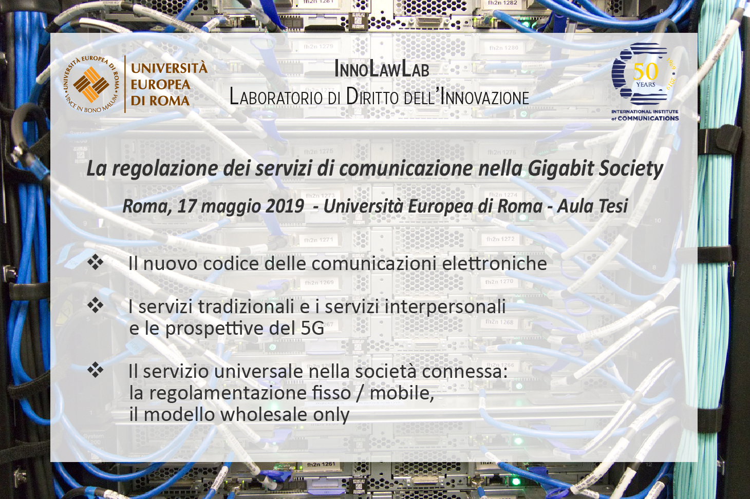 La regolazione dei servizi di comunicazione nella Gigabit society