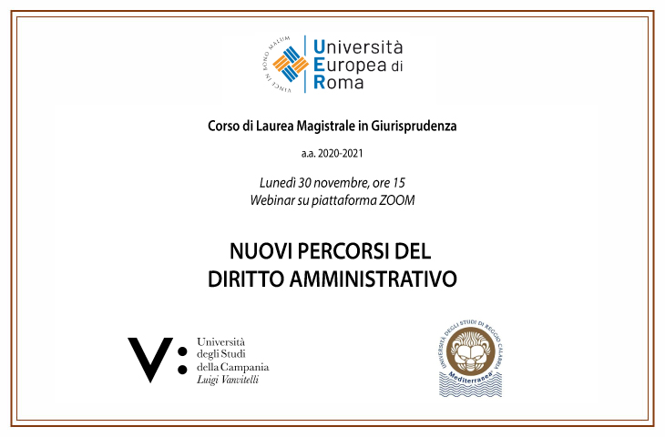 Webinar “Nuovi percorsi del Diritto Amministrativo”