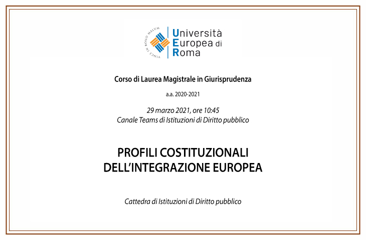 Profili costituzionali dell’integrazione europea