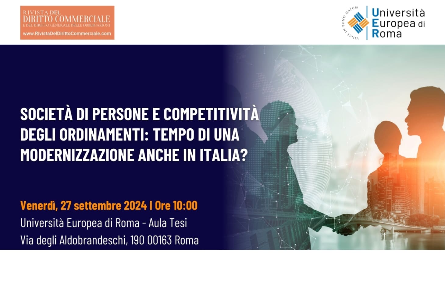 Convegno su società di persone e competitività degli ordinamenti