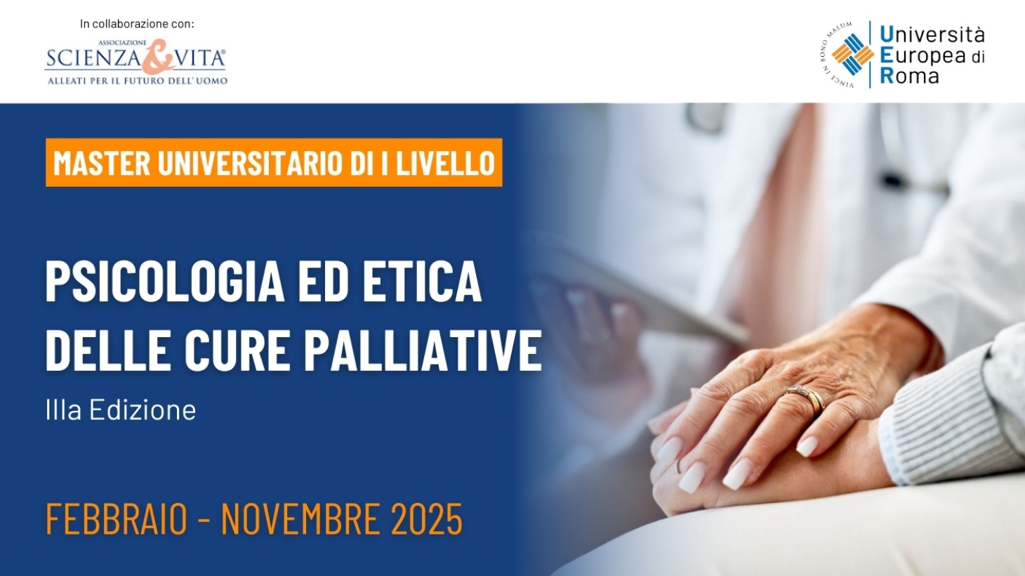 Master in Psicologia ed etica delle cure palliative – III Edizione