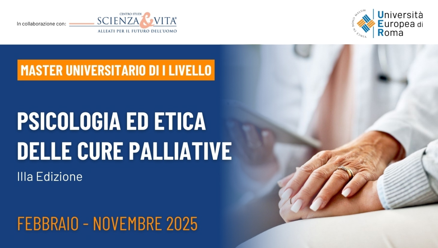 Master in Psicologia ed etica delle cure palliative – III Edizione