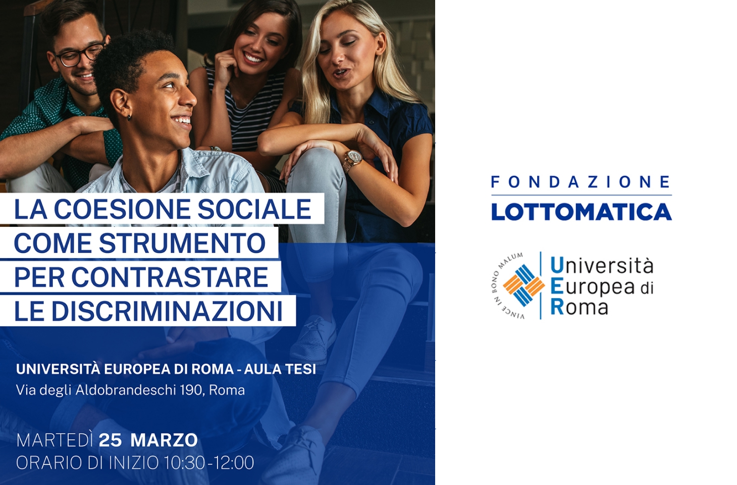 Fondazione Lottomatica sostiene la ricerca UER sulla coesione sociale