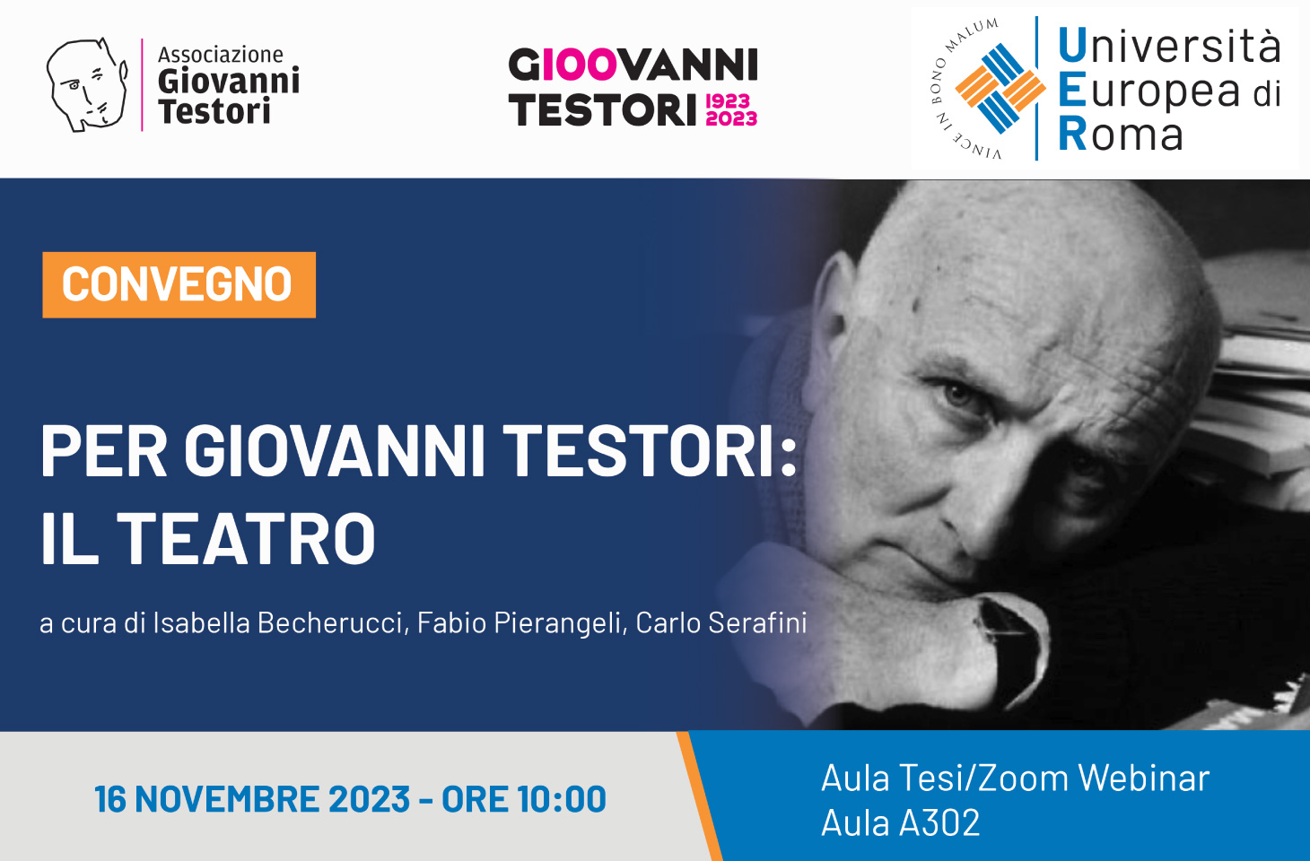 Convegno “Per Giovanni Testori: Il Teatro”