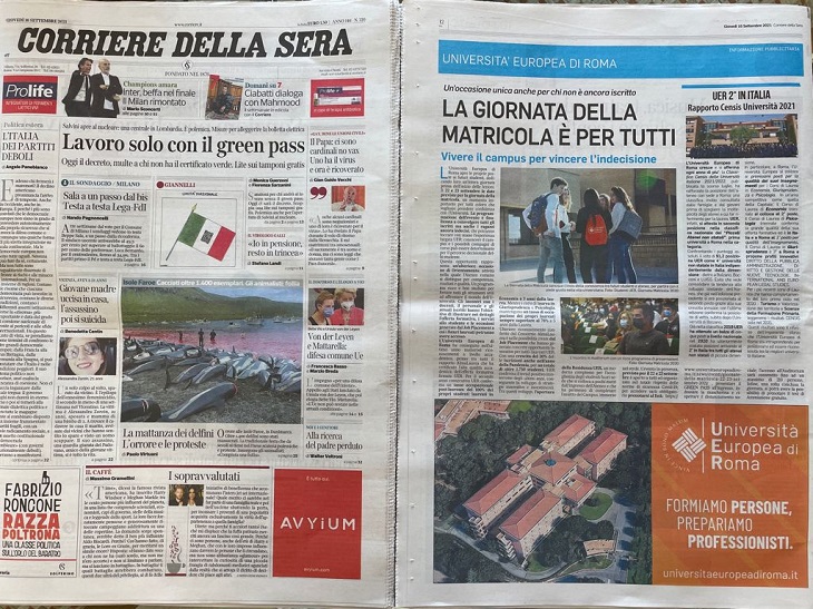 UER sul Corriere della Sera