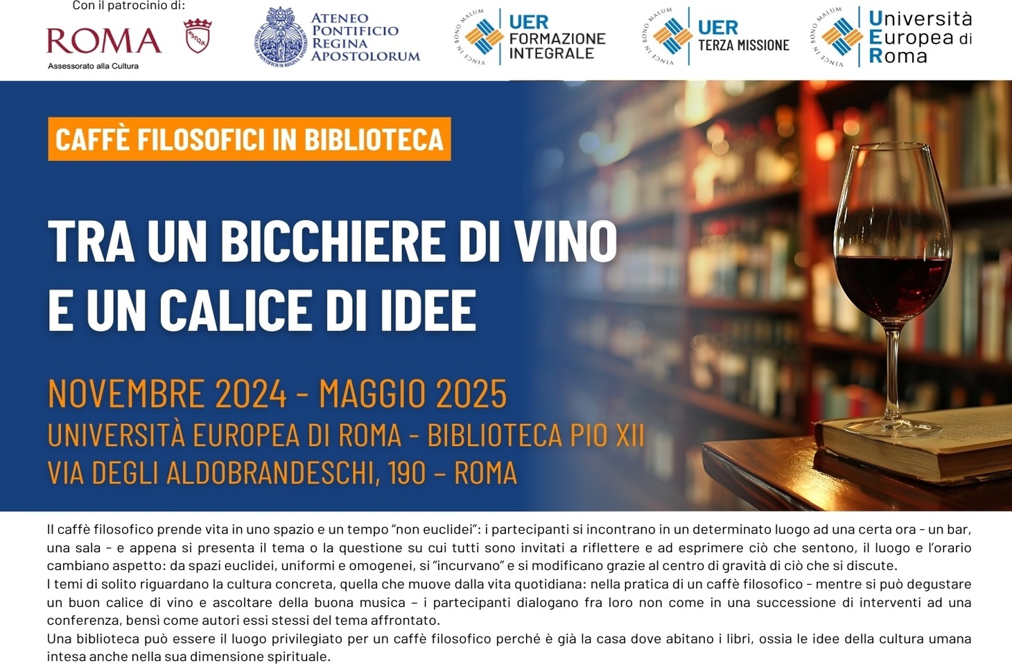 Caffè filosofici in Biblioteca. Anno Accademico 2024-2025