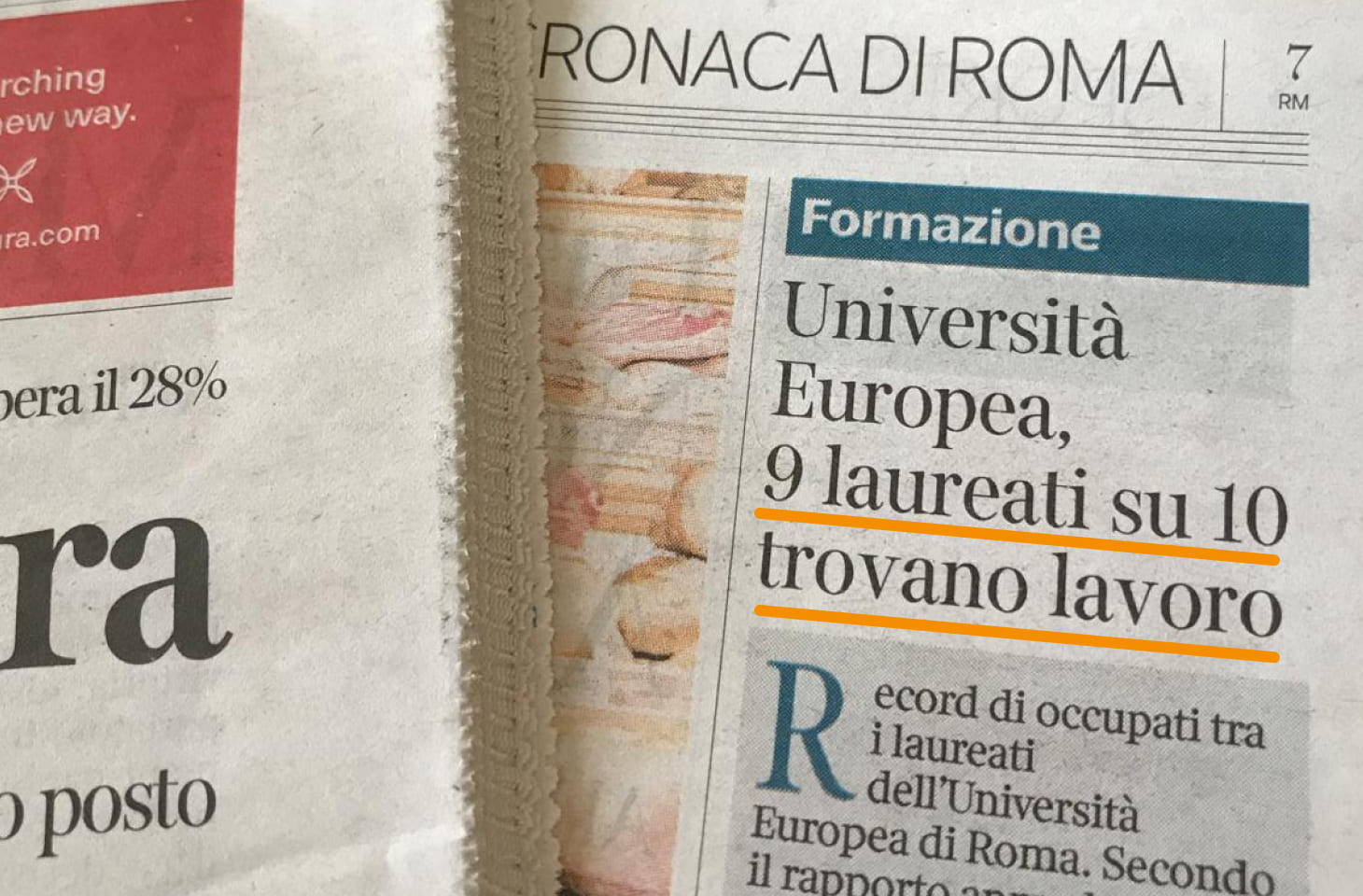 Corriere della Sera su risultati AlmaLaurea UER