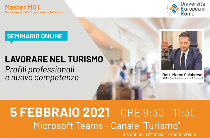 Seminario Online – Lavorare nel Turismo