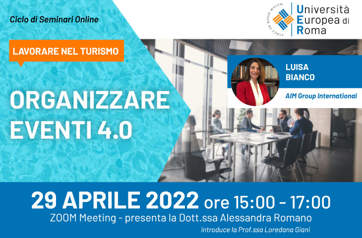 Lavorare nel Turismo – Organizzare Eventi 4.0