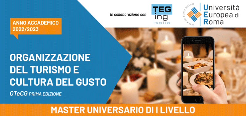 Master in Organizzazione del Turismo e Cultura del Gusto